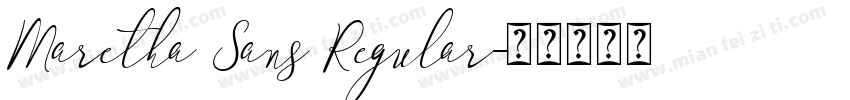 Maretha Sans Regular字体转换